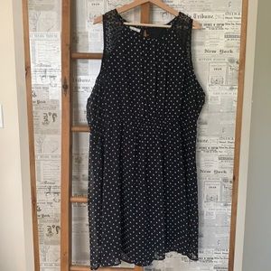Maurices Lace/ Polka dot Black Dress